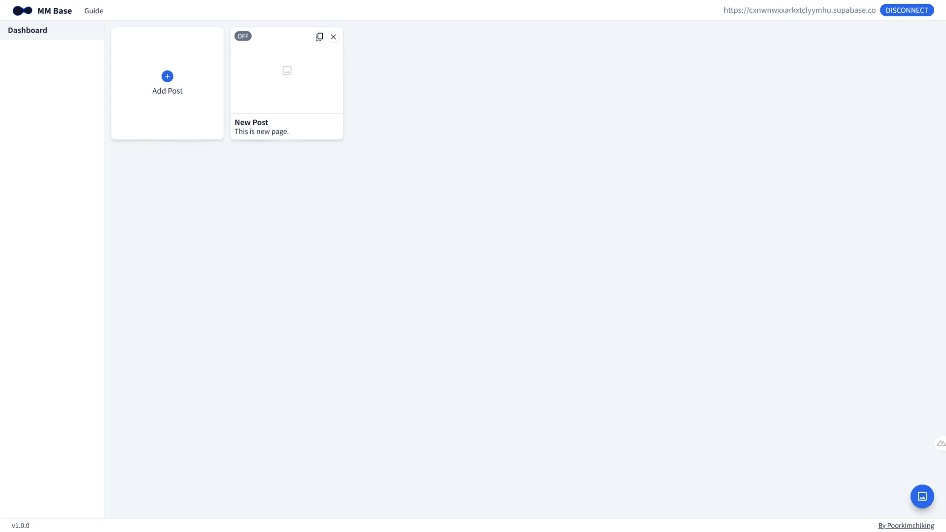 Manage projects with MM Base screen